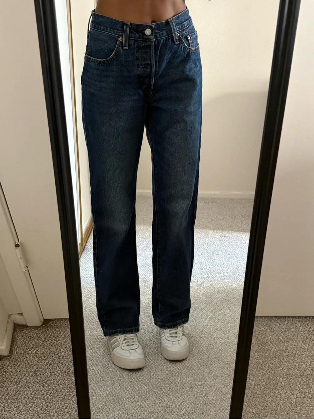 Levi's Premium 501 '90s Straight Leg Selvedge Denim Jeans W25 L30 XS